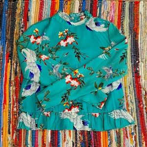 Multi colored long sleeve blouse